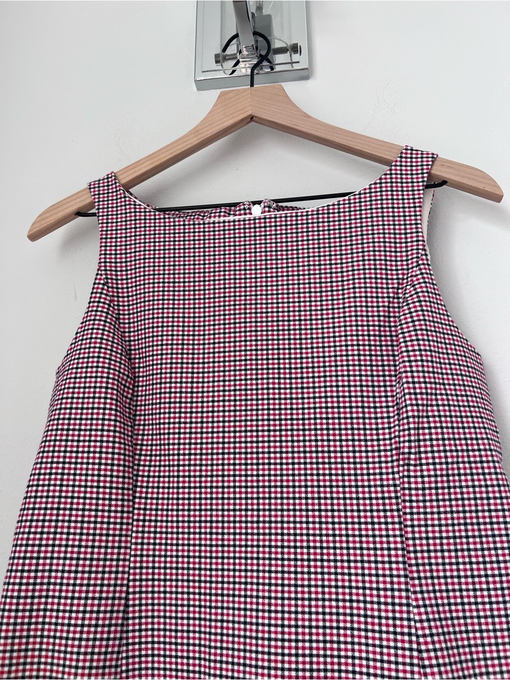 J. Crew Pink Gingham Midi Shift Dress - Picture 3 of 14